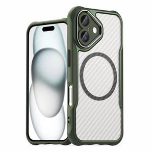 Leading Series Magnetinis silikoninis dėklas telefonui iPhone 16 - žalia