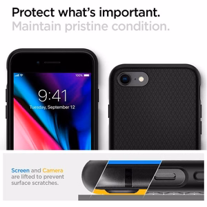 Spigen Liquid Air dėklas telefonui iPhone 7 / 8 / SE 2020 / SE 2022 - Juodas