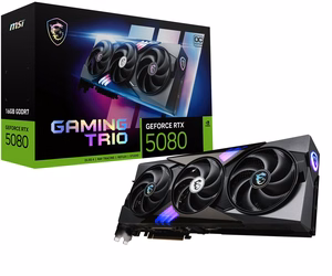 MSI GAMING GeForce RTX 5080 16G TRIO OC vaizdo plokštė NVIDIA 16 GB GDDR7