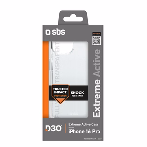 SBS Extreme Active D3O dėklas iPhone 16 Pro - permatomas