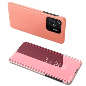 Dėklas telefonui Clear View Case Xiaomi Redmi 10C su atveriamu dangteliu - rožinis