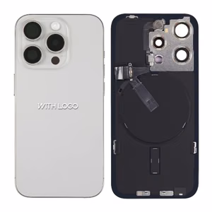 Back Cover compatible with iPhone 15 Pro white titanium (all parts included) OEM