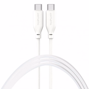 Силиконовый кабель USB-C/USB-C High Flex 60W 1,5 м, белый