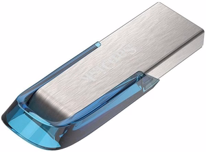 SanDisk Ultra Flair USB atmintinė 64 GB USB Type-A 3.2 Gen 1 mėlyna, sidabrinė
