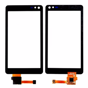 Touchscreen Compatible With Nokia N8 with Frame Black HQ
