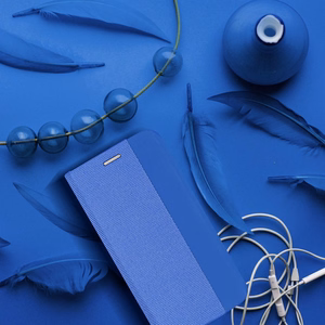 SENSITIVE knygos tipo dėklas telefonui XIAOMI Redmi Note 14 4G (GLOBAL - 164,84mm x 78,15mm x 8,16mm) šviesiai mėlynas