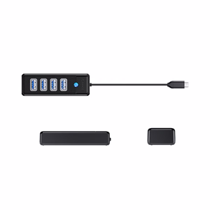 Хаб USB-C Orico PW4U-C3 (4xUSB) чёрный