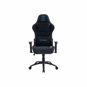 Onex GX330 – PVC žaidimų kėdė su metaliniu rėmu ir nailoniniais ratukais, juoda