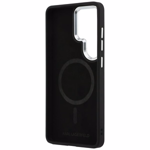 Karl Lagerfeld Embossed Ring RSG Logo MagSafe Чехол для Samsung Galaxy S26 Ultra - чёрный