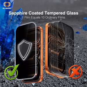 Grūdintas stiklas Tel Protect 10X Privacy DLC Diamond Coating skirtas Iphone 16
