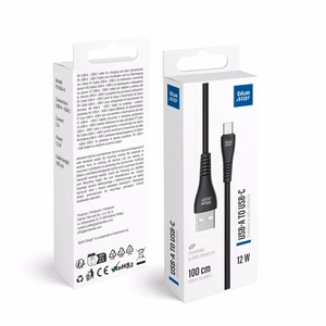 Кабель USB A - USB C Blue Star 2A 12W 1 m PJ-DG4-A черный