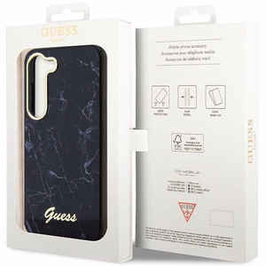 Guess GUHCS23SPCUMAK S23 S911 juodas/juodas kietas dėklas Marble