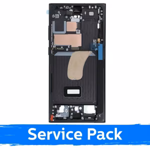 Средняя рамка корпуса для Samsung S918 S23 Ultra / Phantom Black / (Service Pack)