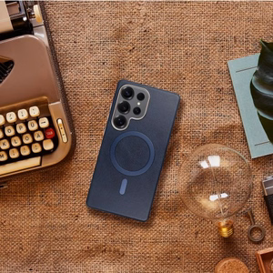 Чехол для Samsung S26 ULTRA Gentleman Mag Cover совместимый с MagSafe тёмно-синий