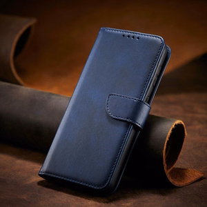 Elegantiškas magnetinis dėklas Flip Cover Samsung Galaxy S22+ (S22 Plus) mėlynas