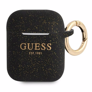 Guess GUA2SGGEK чехол AirPods чёрный/чёрный Silicone Glitter