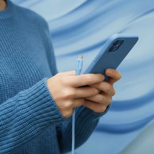 Кабель USB A to USB C Forcell F-Energy QC4.0 3A 66W Silicone 1 m C342 синий