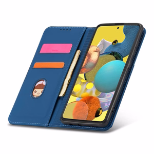 Magnet Card Case чехол для Samsung Galaxy A13 5G кошелёк-чехол с держателем для карт синий