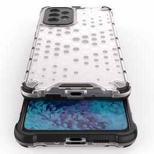Honeycomb dėklas šarvuotas dėklas su geliniu rėmeliu Samsung Galaxy A73 permatomas