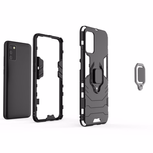 Ring Armor tvirtas hibridinis dėklas telefonui su magnetiniu laikikliu Samsung Galaxy A03s (166.5) juodas