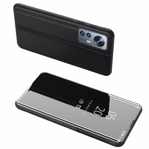 Dėklas telefonui Clear View Xiaomi 12 Lite flip dėklas juodas