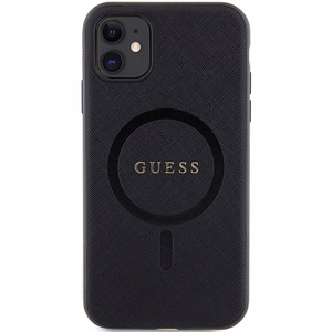 Guess GUHMN61PSAHMCK case for iPhone 11 / Xr - black Saffiano MagSafe