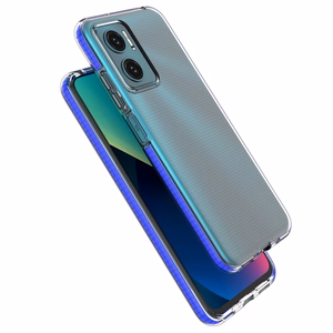 Spring Case dėklas su spalvotu rėmeliu Samsung Galaxy S22 Ultra tamsiai mėlynas