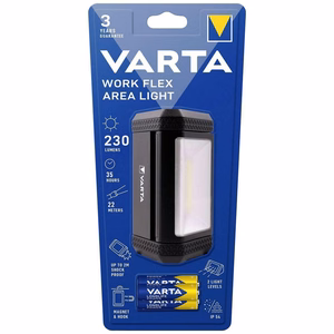 VARTA žibintuvėlis LED Darbo lankstus plotas 17648 + 3 x baterijos R6 (AA)