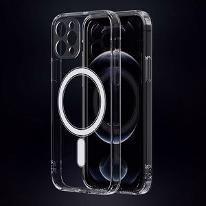 Case for iPhone 14 PRO Clear Mag Cover (STR / CAMERA PROTECTION) compatible with MagSafe transparent