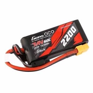 Аккумулятор GensAce G-Tech LiPo 2200 мА·ч, 7,4 В, 60C, 2S1P, разъем XT60
