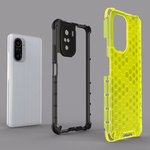 Honeycomb dėklas šarvuotas dėklas su TPU buferiu Xiaomi Redmi K40 Pro+ / K40 Pro / K40 / Poco F3 žalias