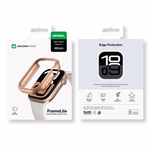 AmazingThing Minimal чехол для Apple Watch 46 мм – розовое золото