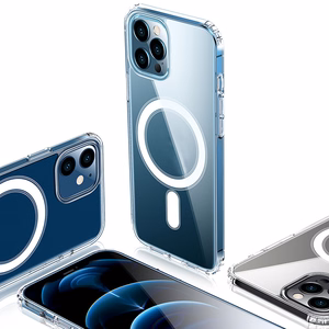 Anti Shock 1,5 mm Mag case for iPhone 13 6,1" transparent big hole