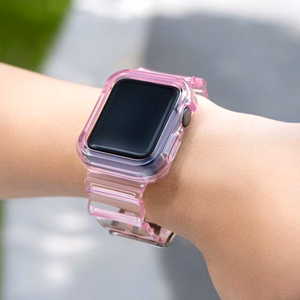 Silikoninė apyrankė dirželis dėklas dirželis šviesos rinkinys Apple Watch 42mm - raudonas
