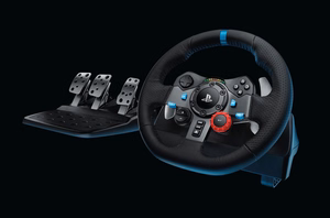Logitech G G29 vairas + pedalai PlayStation 3, PlayStation 4 analoginis USB 2.0 juodas