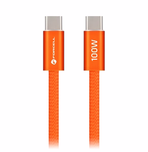 Кабель USB-C — USB-C Forcell F-Energy QC4.0 PD 5A 100W Cafule Color 1,2 м ACYH23 оранжевый