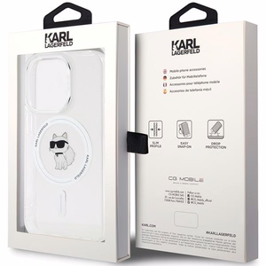 Karl Lagerfeld IML Choupette MagSafe dėklas iPhone 13 Pro Max - permatomas