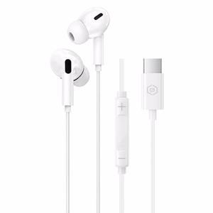 Blavec BHS-01 USB-C į ausis įstatomos ausinės su mikrofonu ir DAC (BHS01-W), baltos