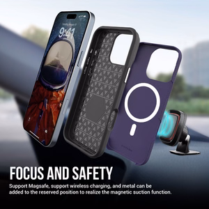 Чехол Perfectionists Triangle Mag для iPhone 12 Pro Max фиолетовый