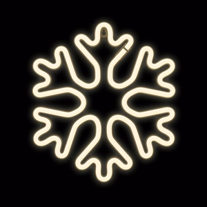 Forever Light FLNE20 snowflake-shaped Christmas LED neon light, white