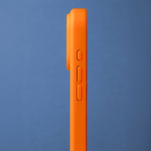 Frame Thin Mag dėklas for Samsung Galaxy S25 oranžinis