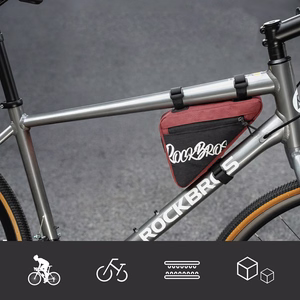 Rockbros G001 Flash Journey trikampis 0,8 l dviračio rėmo krepšys – raudonas