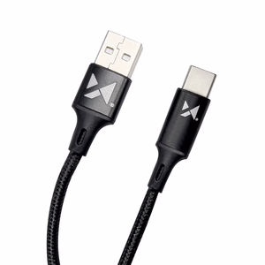 Кабель USB Wozinsky "WUC-C2B" чёрный Type-C 200 см