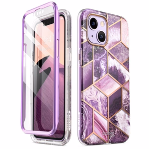 Supcase Cosmo dėklas telefonui iPhone 14 Plus - rožinis marmuras