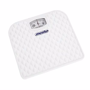 Mesko MS 8160 – mechanical bathroom scale, up to 130 kg, 1,000 g accuracy, white