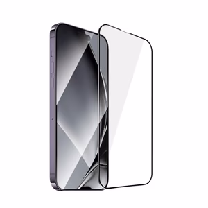 Tempered Glass Metal Frame for iPhone 14 Pro Max 6.7" Black Frame