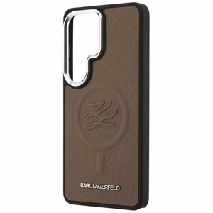 Karl Lagerfeld Embossed Ring Initials MagSafe Чехол для Samsung Galaxy S26 Ultra - коричневый