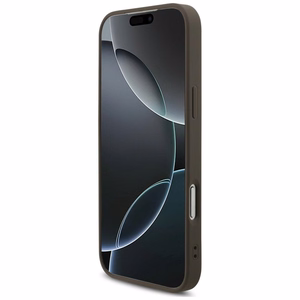 Чехол Guess PU 4G Metal Logo для Apple iPhone 18 Pro, коричневый
