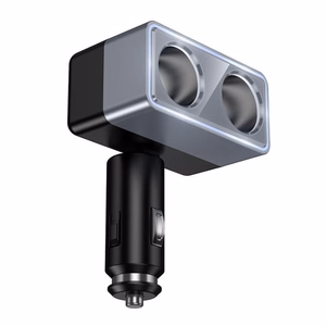 Įkroviklis automobilinis Hoco (Z65) ( 2 x Lighter splitter ) juodas