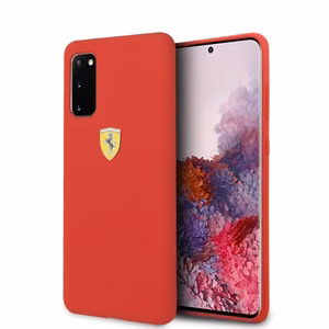 Ferrari Silikoninis dėklas telefonui Samsung Galaxy S20 - raudonas